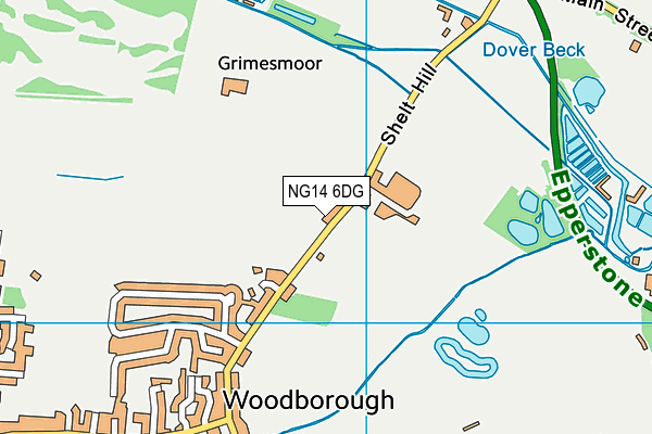 NG14 6DG map - OS VectorMap District (Ordnance Survey)