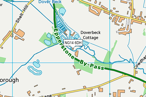 NG14 6DH map - OS VectorMap District (Ordnance Survey)
