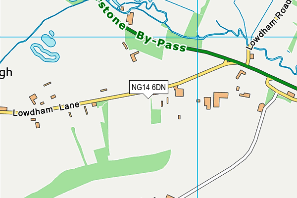 NG14 6DN map - OS VectorMap District (Ordnance Survey)