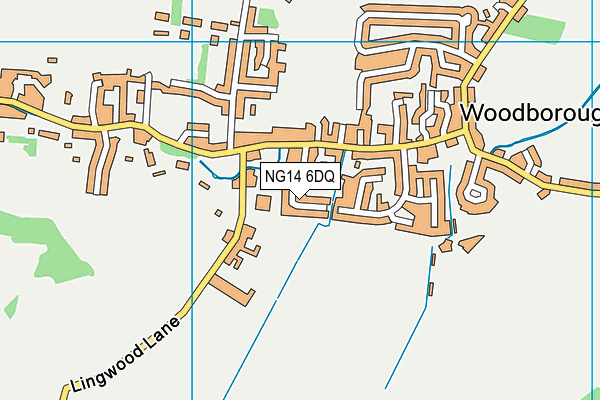 NG14 6DQ map - OS VectorMap District (Ordnance Survey)