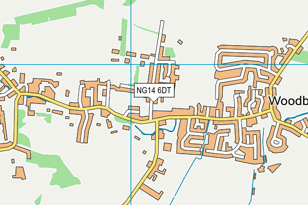 NG14 6DT map - OS VectorMap District (Ordnance Survey)