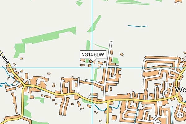 NG14 6DW map - OS VectorMap District (Ordnance Survey)