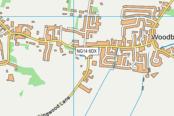 NG14 6DX map - OS VectorMap District (Ordnance Survey)
