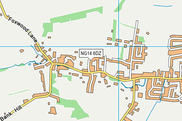 NG14 6DZ map - OS VectorMap District (Ordnance Survey)