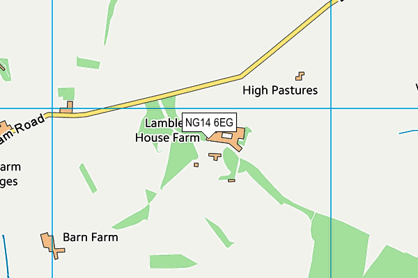 NG14 6EG map - OS VectorMap District (Ordnance Survey)