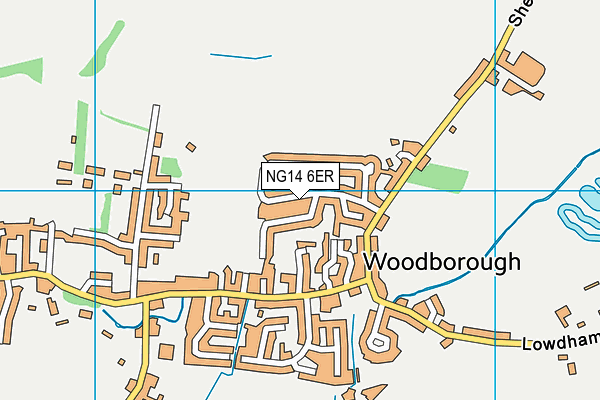 NG14 6ER map - OS VectorMap District (Ordnance Survey)