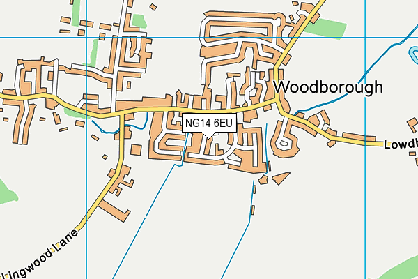 NG14 6EU map - OS VectorMap District (Ordnance Survey)