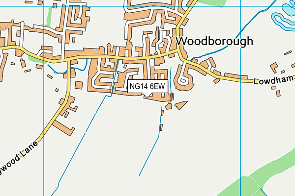 NG14 6EW map - OS VectorMap District (Ordnance Survey)