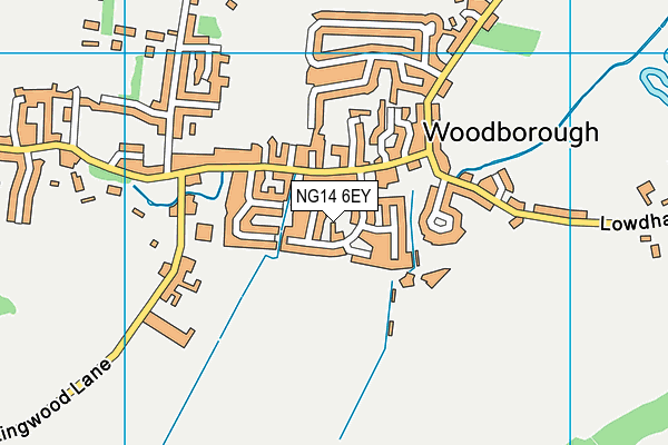 NG14 6EY map - OS VectorMap District (Ordnance Survey)