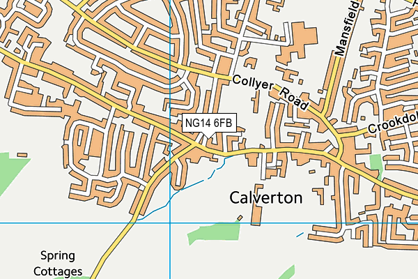 NG14 6FB map - OS VectorMap District (Ordnance Survey)