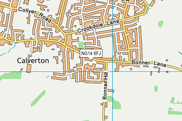 NG14 6FJ map - OS VectorMap District (Ordnance Survey)