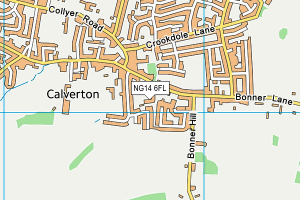 NG14 6FL map - OS VectorMap District (Ordnance Survey)