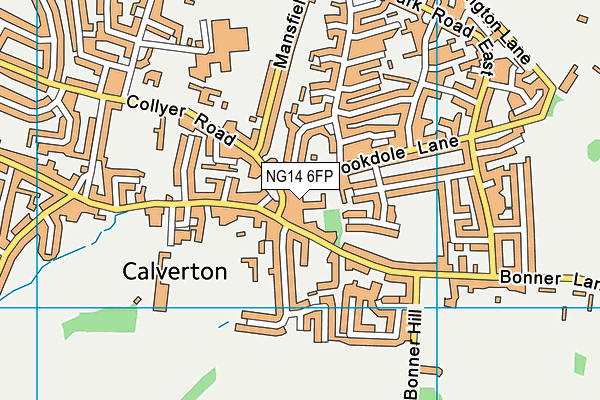 NG14 6FP map - OS VectorMap District (Ordnance Survey)