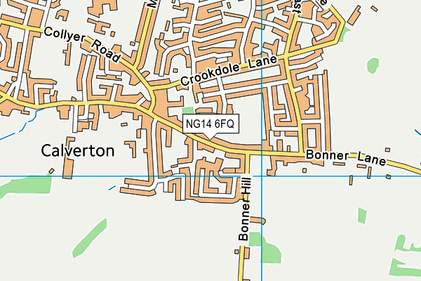 NG14 6FQ map - OS VectorMap District (Ordnance Survey)