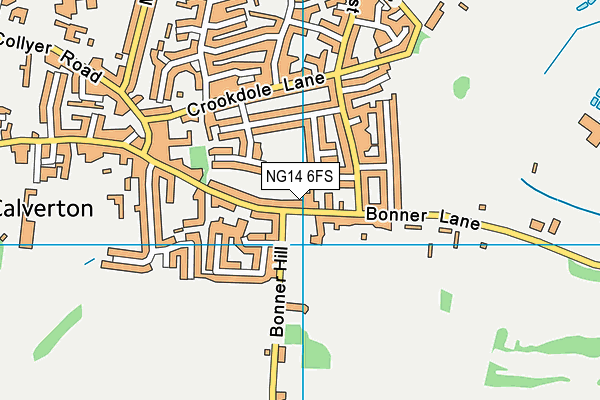NG14 6FS map - OS VectorMap District (Ordnance Survey)