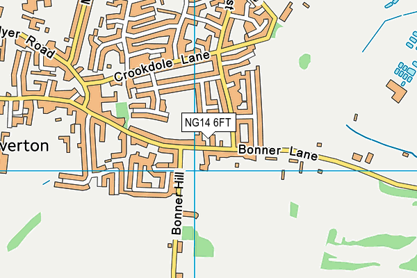 NG14 6FT map - OS VectorMap District (Ordnance Survey)