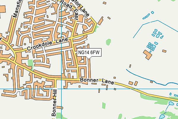 NG14 6FW map - OS VectorMap District (Ordnance Survey)