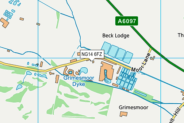 NG14 6FZ map - OS VectorMap District (Ordnance Survey)