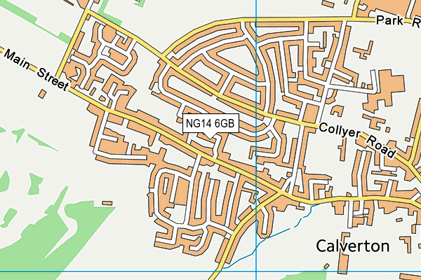 NG14 6GB map - OS VectorMap District (Ordnance Survey)