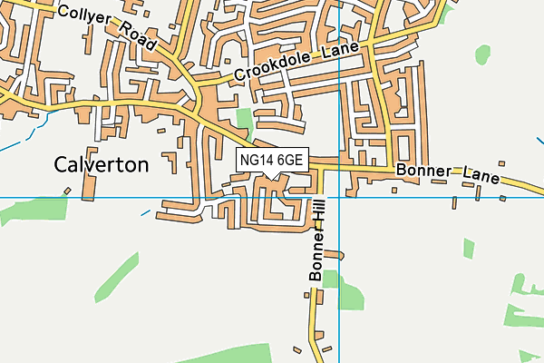 NG14 6GE map - OS VectorMap District (Ordnance Survey)