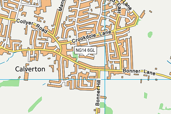 NG14 6GL map - OS VectorMap District (Ordnance Survey)