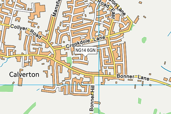 NG14 6GN map - OS VectorMap District (Ordnance Survey)