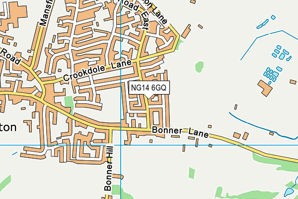 NG14 6GQ map - OS VectorMap District (Ordnance Survey)