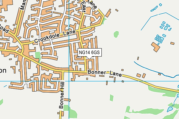 NG14 6GS map - OS VectorMap District (Ordnance Survey)