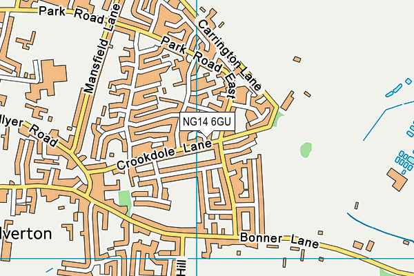 NG14 6GU map - OS VectorMap District (Ordnance Survey)