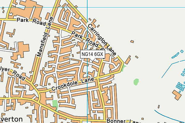 NG14 6GX map - OS VectorMap District (Ordnance Survey)