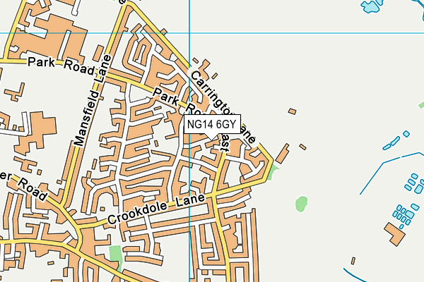 NG14 6GY map - OS VectorMap District (Ordnance Survey)