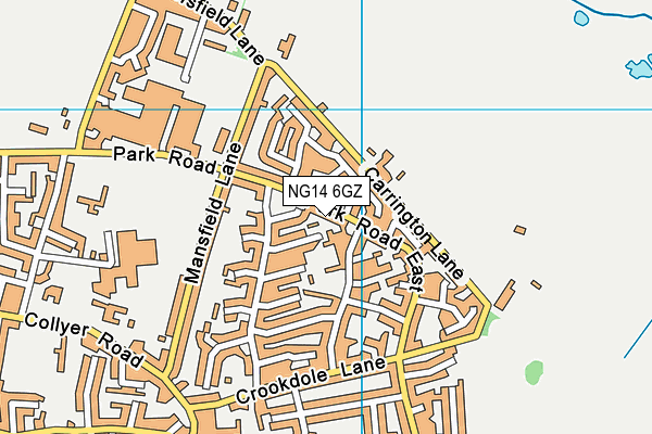 NG14 6GZ map - OS VectorMap District (Ordnance Survey)