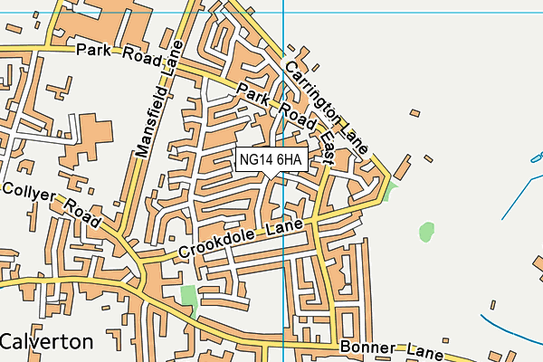 NG14 6HA map - OS VectorMap District (Ordnance Survey)