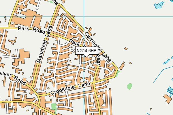 NG14 6HB map - OS VectorMap District (Ordnance Survey)