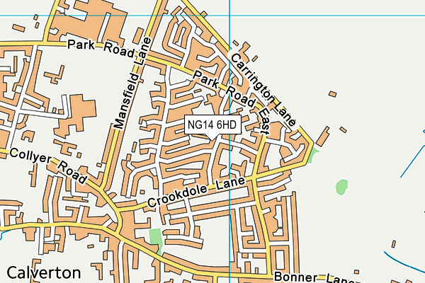 NG14 6HD map - OS VectorMap District (Ordnance Survey)