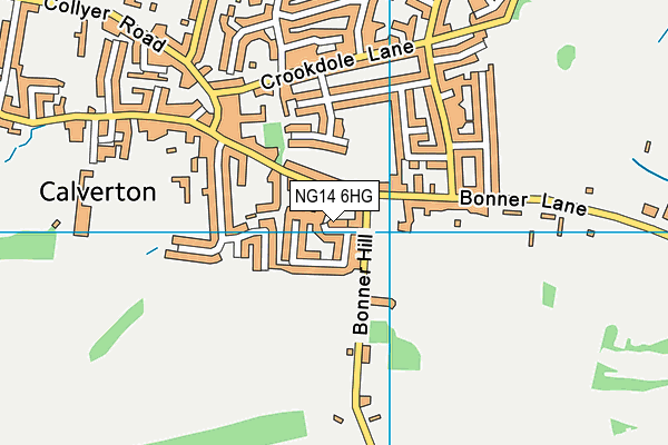 NG14 6HG map - OS VectorMap District (Ordnance Survey)