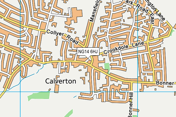 NG14 6HJ map - OS VectorMap District (Ordnance Survey)