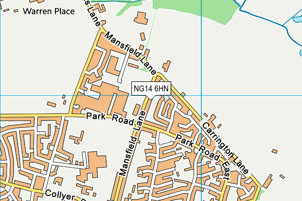 NG14 6HN map - OS VectorMap District (Ordnance Survey)