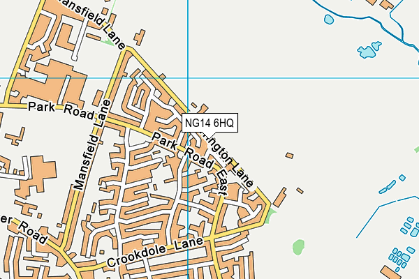 NG14 6HQ map - OS VectorMap District (Ordnance Survey)