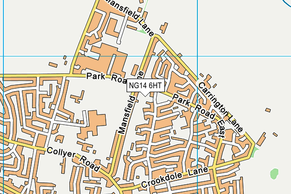 NG14 6HT map - OS VectorMap District (Ordnance Survey)
