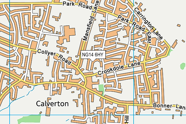 NG14 6HY map - OS VectorMap District (Ordnance Survey)