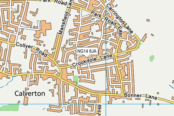 NG14 6JA map - OS VectorMap District (Ordnance Survey)