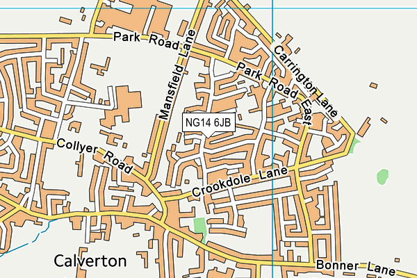 NG14 6JB map - OS VectorMap District (Ordnance Survey)