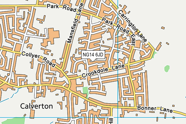 NG14 6JD map - OS VectorMap District (Ordnance Survey)