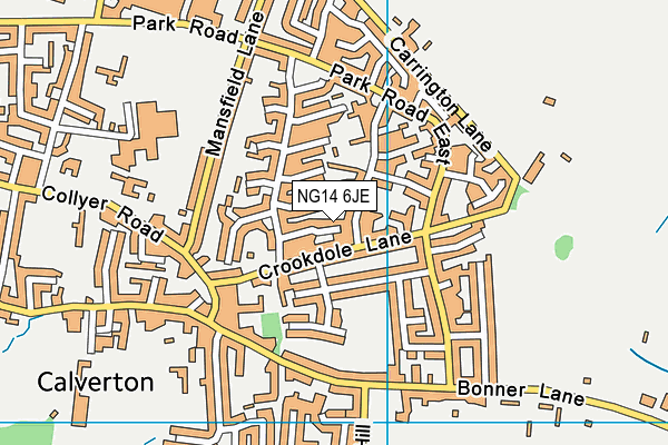 NG14 6JE map - OS VectorMap District (Ordnance Survey)