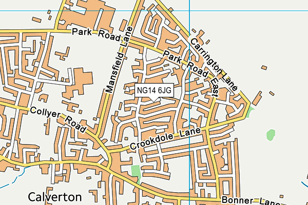 NG14 6JG map - OS VectorMap District (Ordnance Survey)