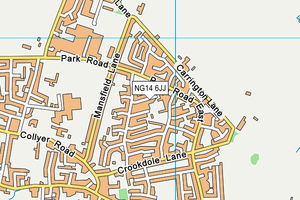 NG14 6JJ map - OS VectorMap District (Ordnance Survey)