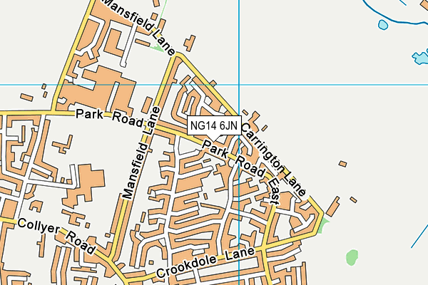 NG14 6JN map - OS VectorMap District (Ordnance Survey)