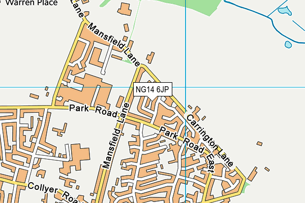 NG14 6JP map - OS VectorMap District (Ordnance Survey)