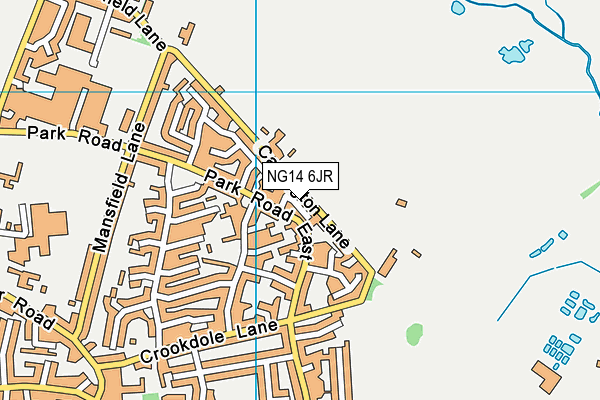 NG14 6JR map - OS VectorMap District (Ordnance Survey)